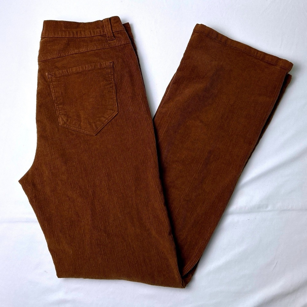 Kensie Womens The Tessa High Rise Bootcut Corduroy Jeans Size 10/30 Brown Preppy